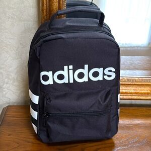Adidas Black Santiago lunch bag. Black/white with adidas  written across front